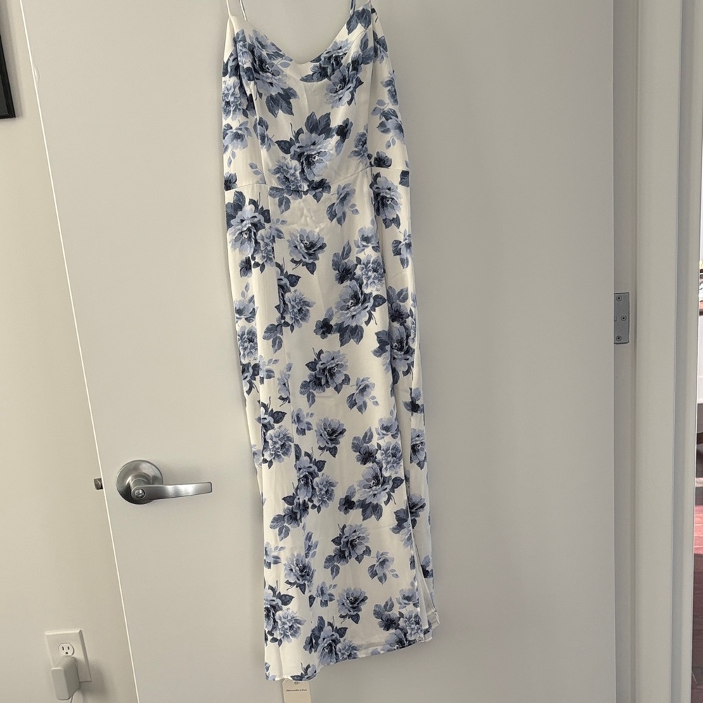 Abercrombie Blue Floral Slip Dress